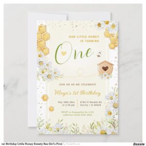 1st_birthday_little_honey_sweety_bee_girls_first_invitation-r5ecf70b27afc4af6b75483be679c919d_tcvqa_2154 1st Birthday Little Honey Sweety Bee Girl's First Invitation