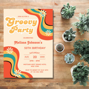 70s_retro_groovy_party_daisies_flower_birthday_invitation-r_v23mbe_2154 70s Retro Groovy Party Daisies Flower Birthday Invitation