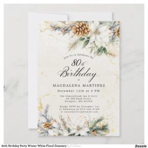 80th_birthday_party_winter_white_floral_greenery_invitation-rc8369dc4549f4ed3b65abbb2d476ee47_tcvt0_2154 80th Birthday Party Winter White Floral Greenery Invitation