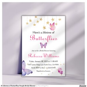 a_lifetime_of_butterflies_purple_bridal_shower_invitation-r_ibiyd3_2154 A Lifetime of Butterflies Purple Bridal Shower Invitation