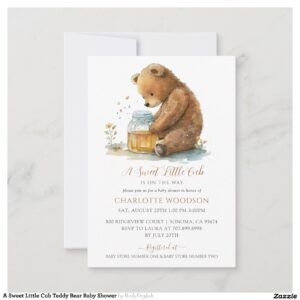 a_sweet_little_cub_teddy_bear_baby_shower_invitation-r1912745be89647a49c01d5a22f3206d3_tcvur_2154 A Sweet Little Cub Teddy Bear Baby Shower Invitation