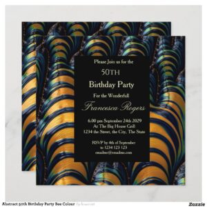 abstract_50th_birthday_party_bee_colour_invitation-r5d5c0f2a514e40fc81f731d8eb49f5ad_tcx7d_2154 Abstract 50th Birthday Party Bee Colour Invitation