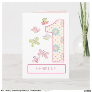 add_a_name_1st_birthday_with_bugs_and_butterflies_card-rd16bf32ce80b4258a0d3039aec6d01f8_udffh_2154 Add a Name, 1st Birthday with Bugs and Butterflies Card