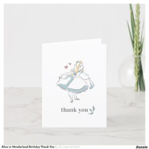 Alice in Wonderland Birthday Thank You