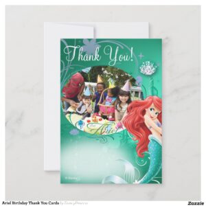 Ariel Birthday Thank You Cards