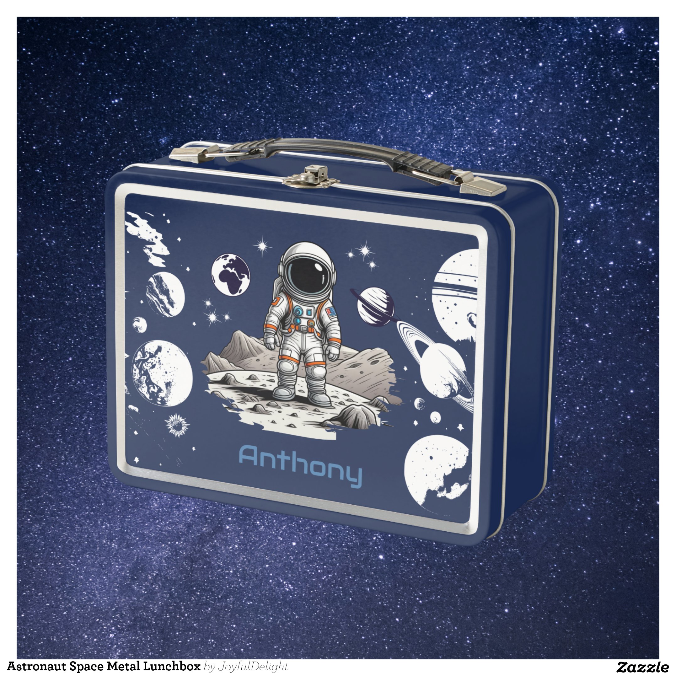 Astronaut Space Metal Lunchbox
