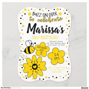 Bee Birthday Invitation