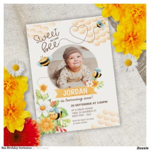 Bee Birthday Invitation