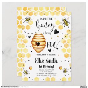 Bee Birthday Invitation