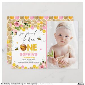 Bee Birthday Invitation Honey Bee Birthday Party