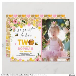 Bee Birthday Invitation Honey Bee Birthday Party