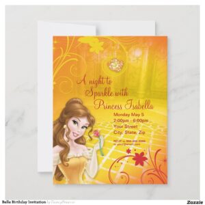 Belle Birthday Invitation