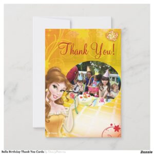 Belle Birthday Thank You Cards