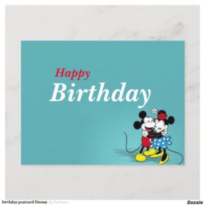 birthday postcard Disney