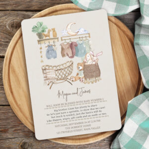Boho Nursery Neutral Baby Sprinkle Invitation