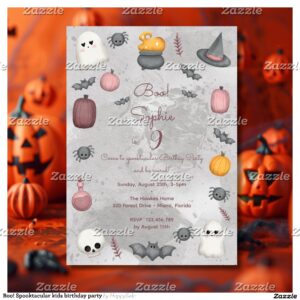 Boo! Spooktacular kids birthday party Invitation