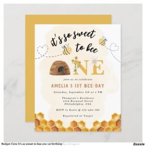 Budget Cute It?s so sweet to bee one 1st birthday