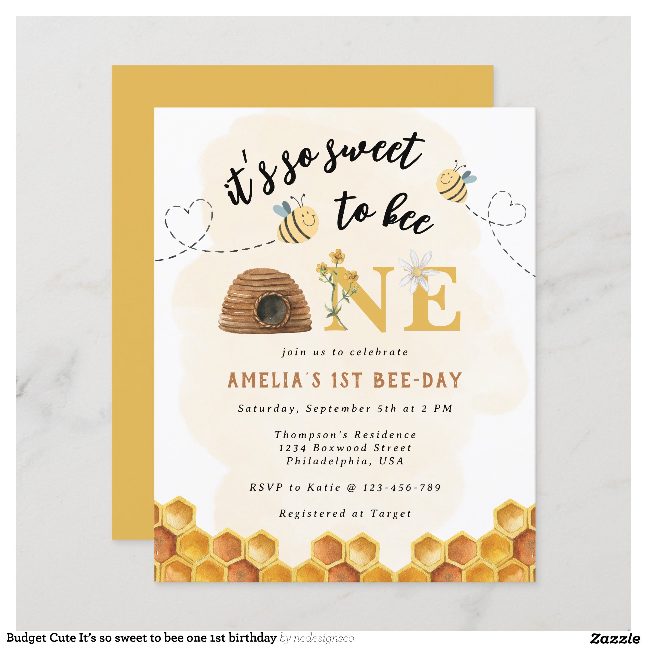 Budget Cute It?s so sweet to bee one 1st birthday