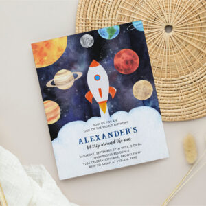 BUDGET Galaxy Planets Space Rocket Birthday