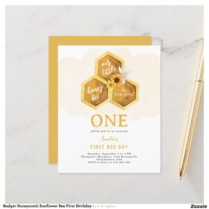 Budget Honeycomb Sunflower Bee First Birthday