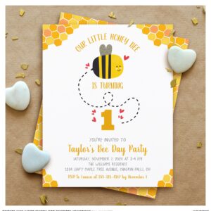 Budget Our Little Honey Bee Birthday Invitation