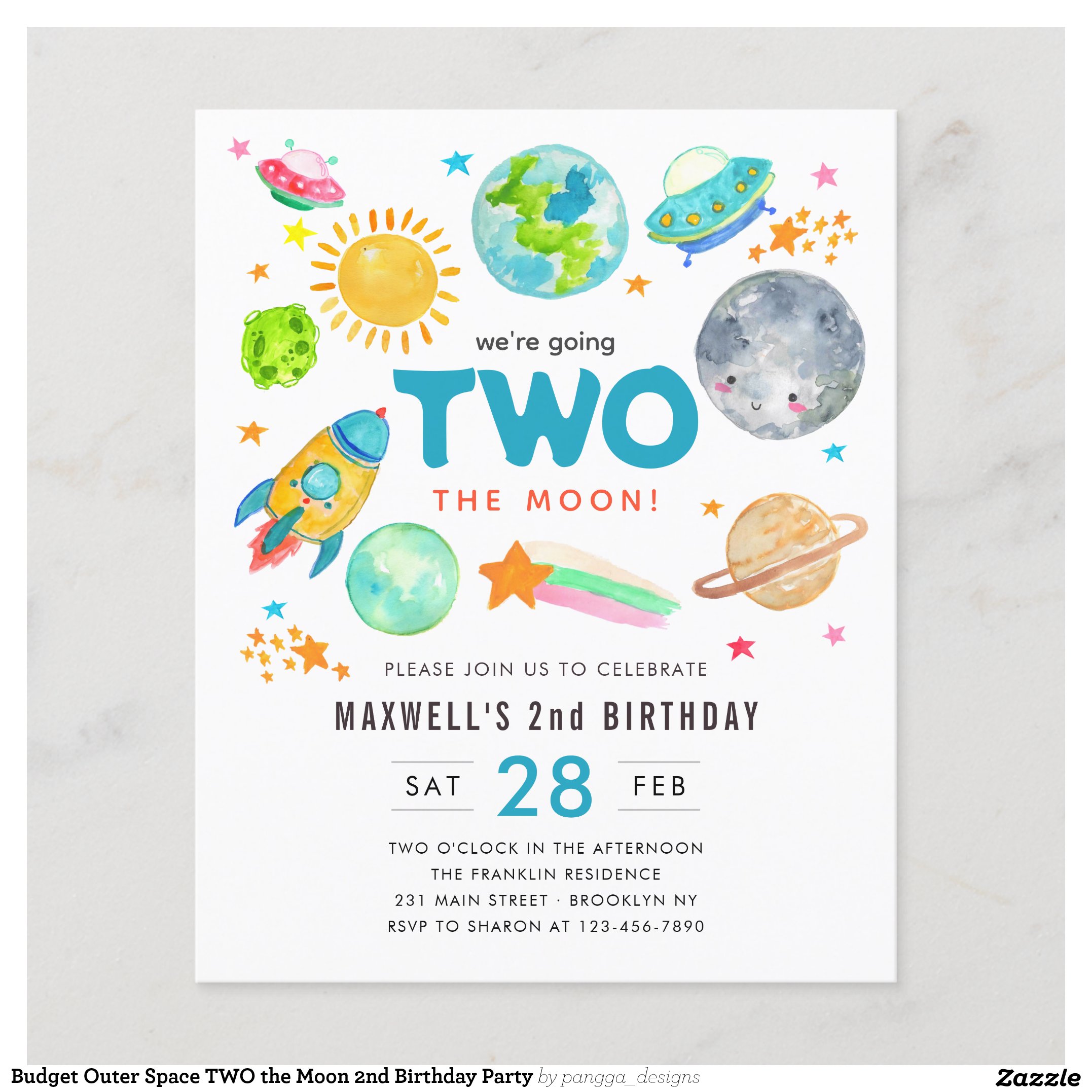 Budget Outer Space TWO the Moon 2nd Birthday Party