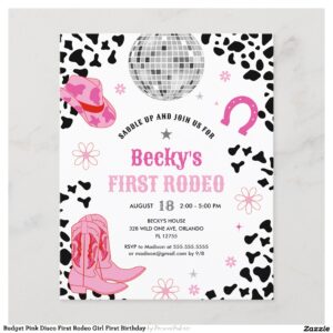 Budget Pink Disco First Rodeo Girl First Birthday