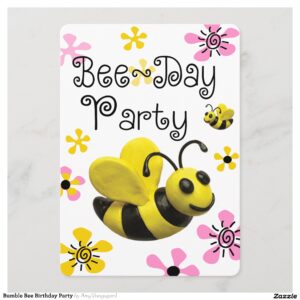 Bumble Bee Birthday Party Invitation
