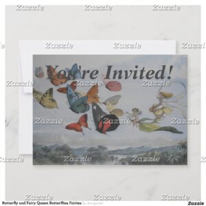 Butterfly and Fairy Queen Butterflies Fairies Invitation
