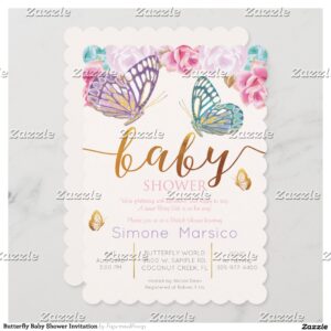 Butterfly Baby Shower Invitation