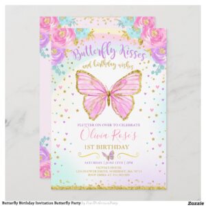 Butterfly Birthday Invitation Butterfly Party