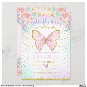 Butterfly Birthday Invitation Butterfly Party