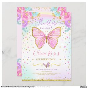 Butterfly Birthday Invitation Butterfly Party