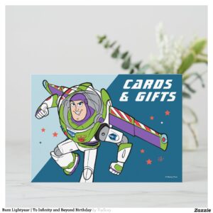 Buzz Lightyear To Infinity and Beyond Birthday Note Card