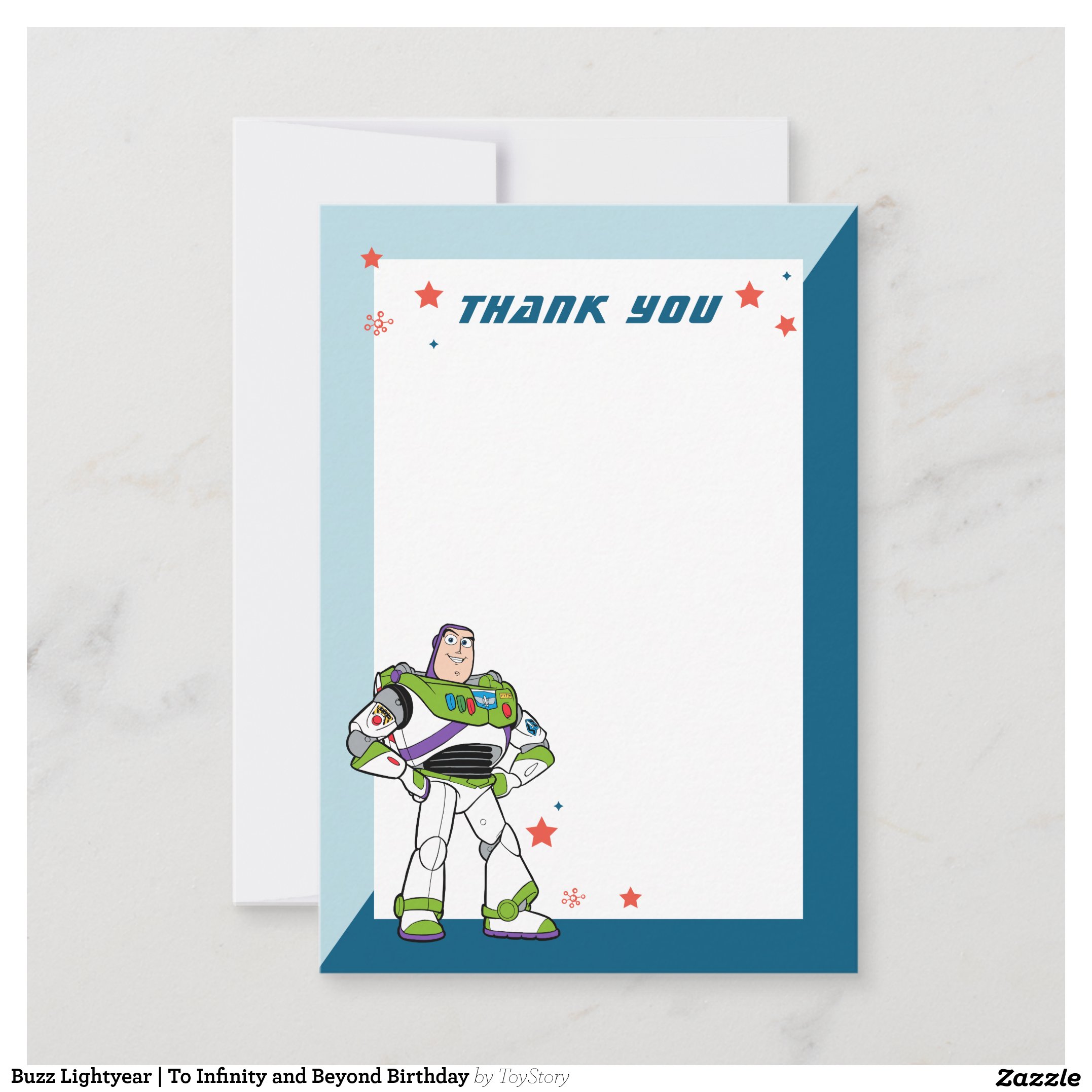 Buzz Lightyear To Infinity and Beyond Birthday Thank You Card