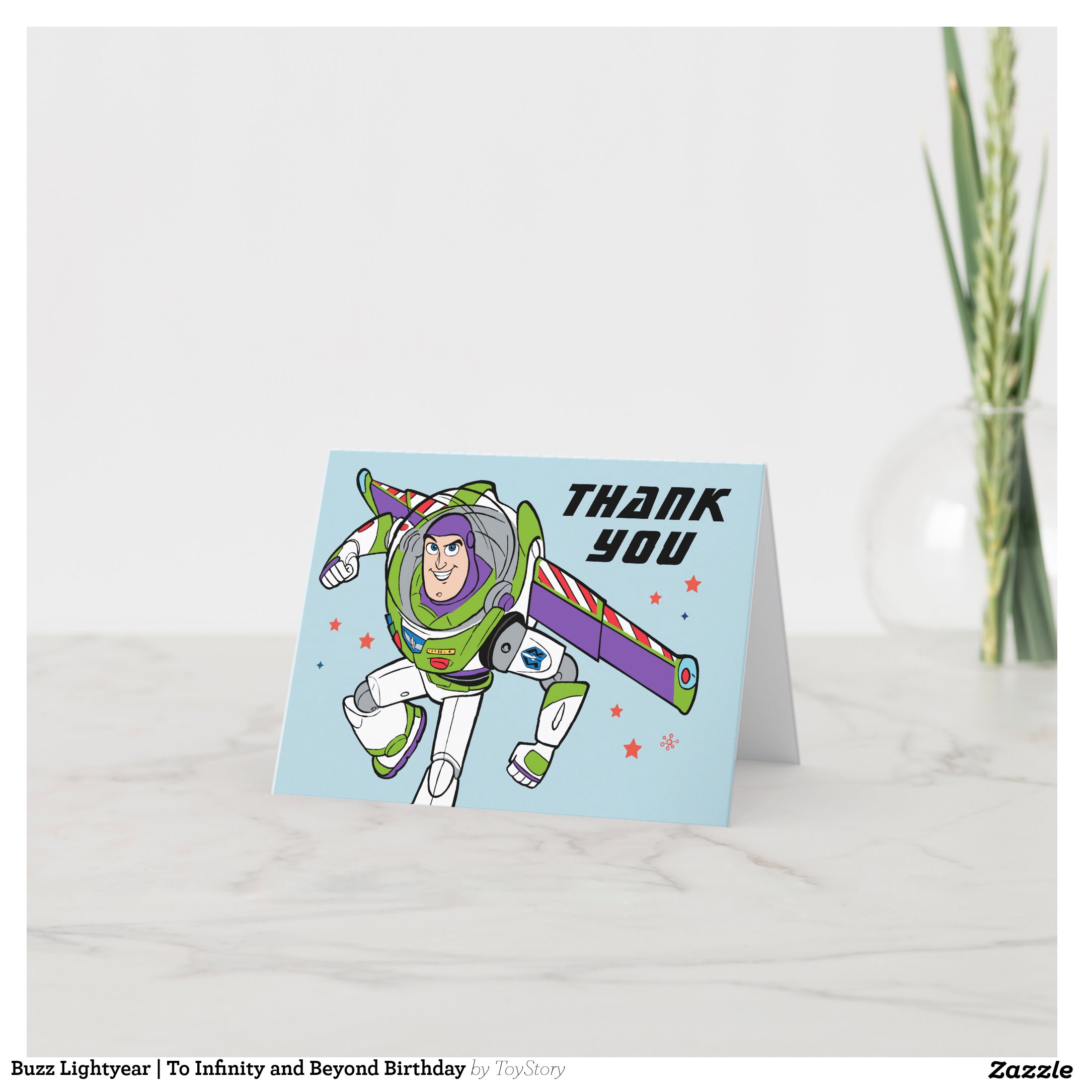 Buzz Lightyear To Infinity and Beyond Birthday Thank You Card