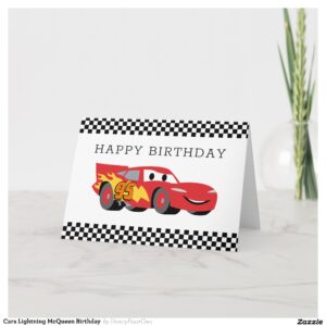 Cars Lightning McQueen Birthday Card
