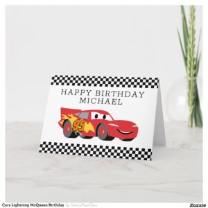 Cars Lightning McQueen Birthday Card