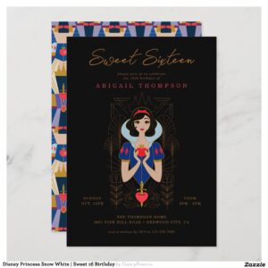 Disney Princess Snow White Sweet 16 Birthday Invitation