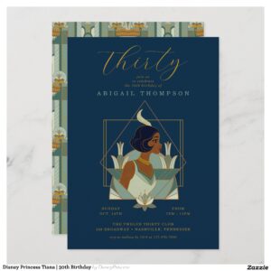 Disney Princess Tiana 30th Birthday Invitation