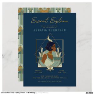 Disney Princess Tiana Sweet 16 Birthday Invitation