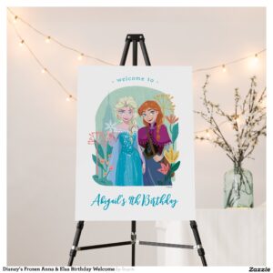 Disney's Frozen Anna & Elsa Birthday Welcome Foam Board