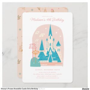 Disney's Frozen Arendelle Castle Girls Birthday Invitation