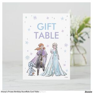 Disney's Frozen Birthday Snowflake Card Table