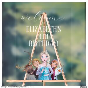 Disney's Frozen Birthday Welcome Acrylic Sign