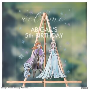 Disney's Frozen Birthday Welcome Acrylic Sign
