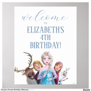 Disney's Frozen Birthday Welcome Poster