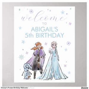 Disney's Frozen Birthday Welcome Poster