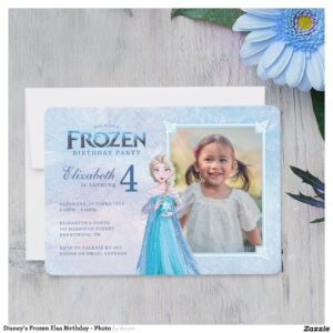 Disney's Frozen Elsa Birthday - Photo Invitation