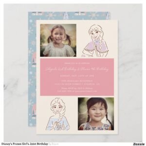 Disney's Frozen Girl's Joint Birthday Invitation